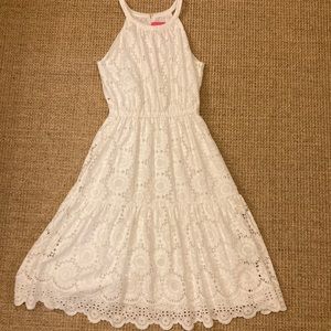Lilly Pulitzer white midi dress. Size medium